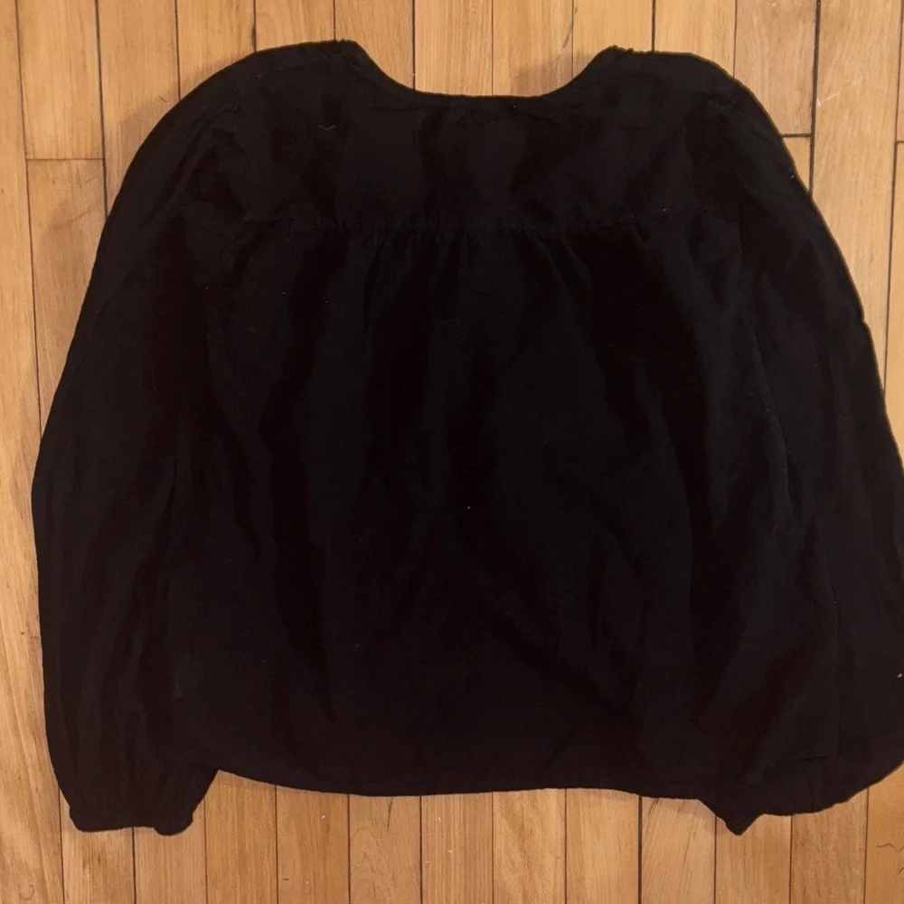 American Eagle Outfitters Black Blouse Flowy size large - Picture 7 of 8